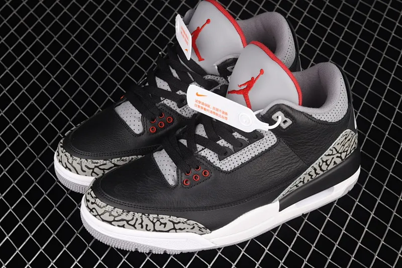 All categories Air Jordan Jordan series basketball shoes Air Jordan 3 J version Air Jordan 3 Retro Black Cement (2018) AJ3 Joe 3 replica black cement 854262-001